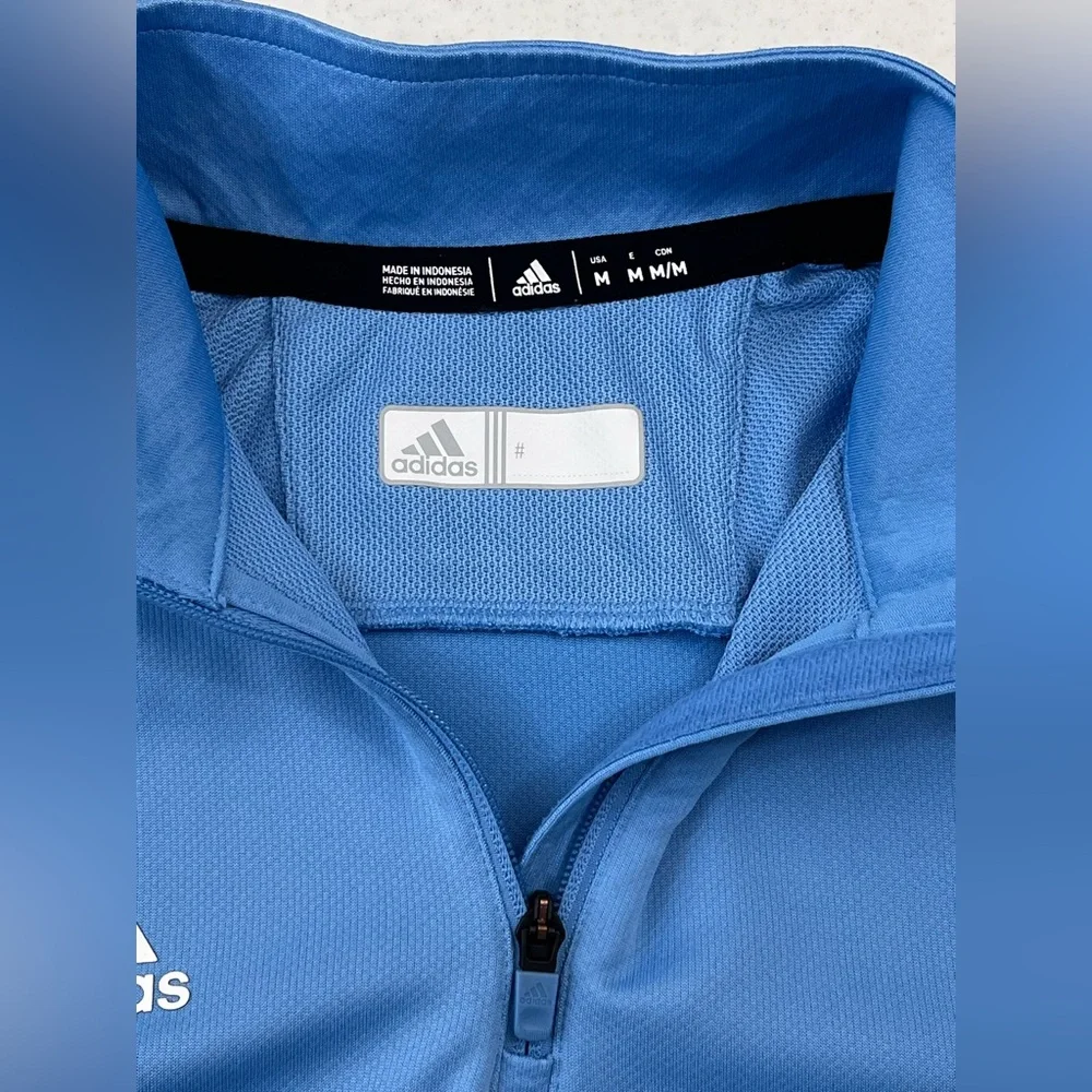Adidas Men’s Performance 1/4 Zip Short Sleeve Polo. Size Medium.